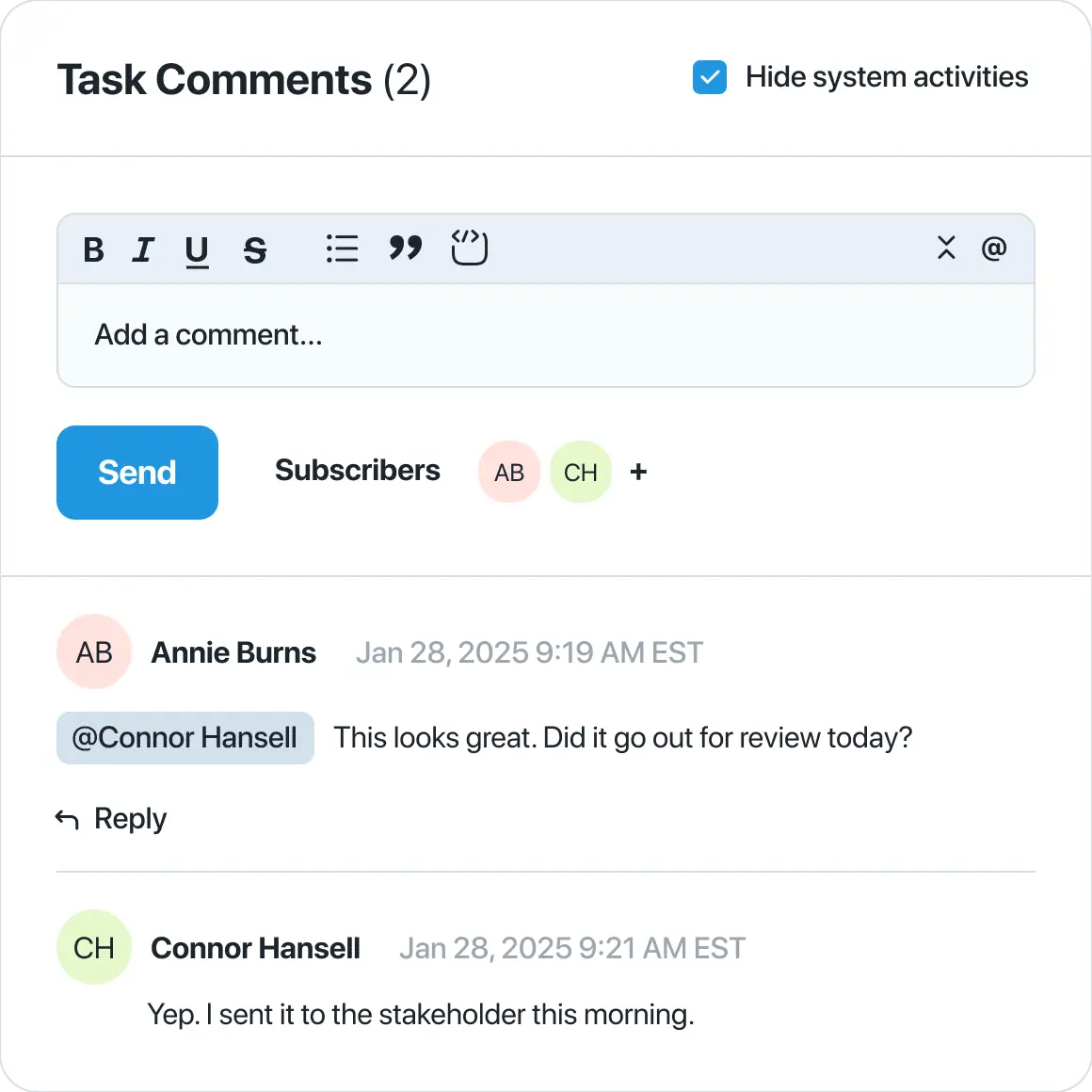 Collaborate internally