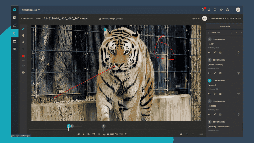 Video markup
