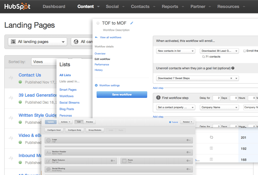 Hubspot dashboard