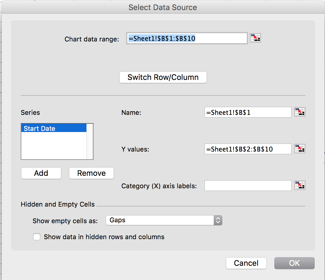Select Data Source window