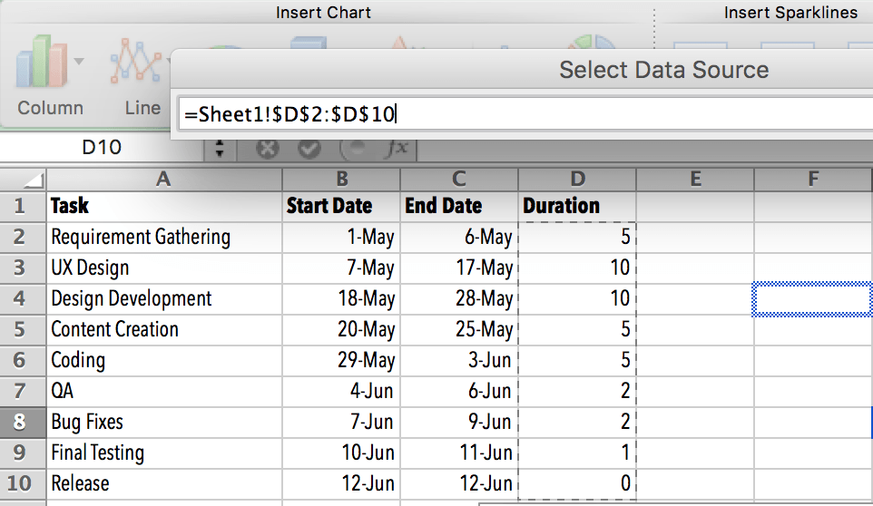 Enter “Duration,” or any label you want to use.