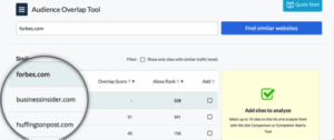 Alexa’s Audience Overlap tool can help you identify competitor sites that share your audience.