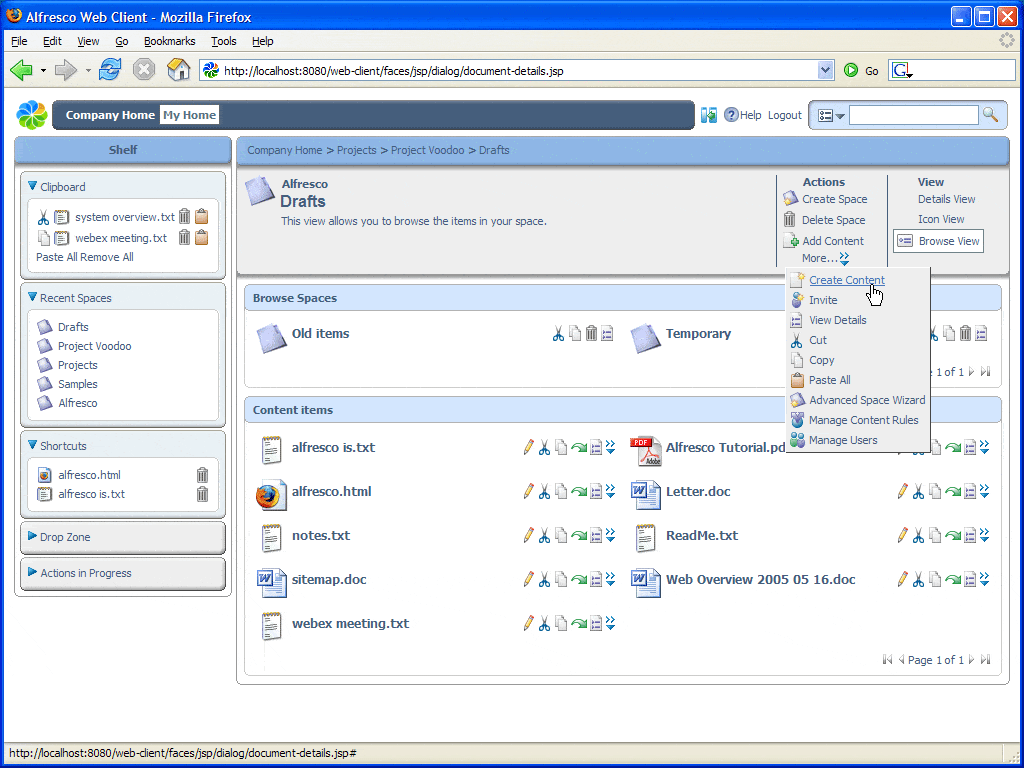 Alfresco content services
