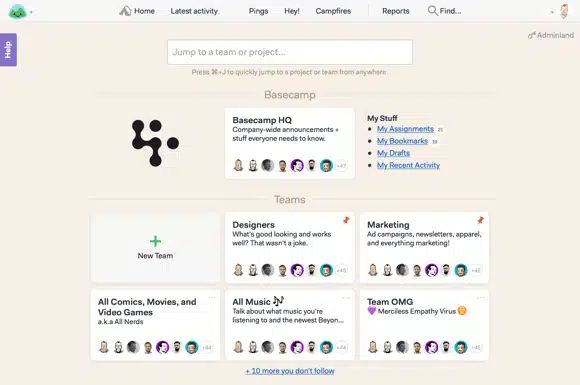 Enterprise alternatives basecamp