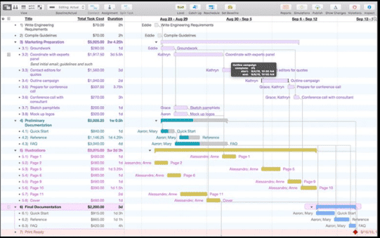 Gantt chart software omniplan
