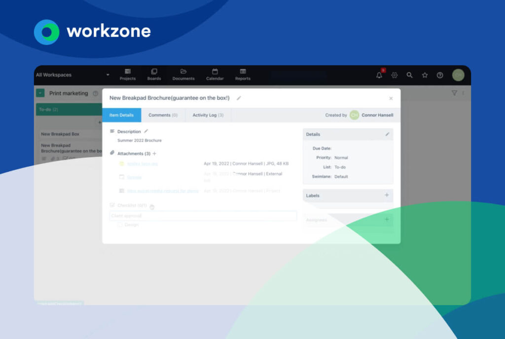 Getting started with workzones boards