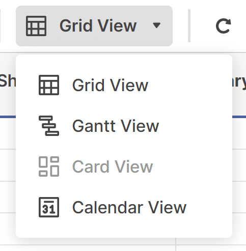 Smartsheet task display views