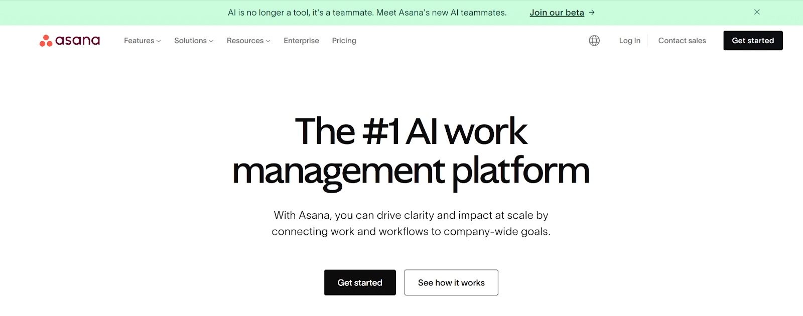 Monday alternative Asana's website