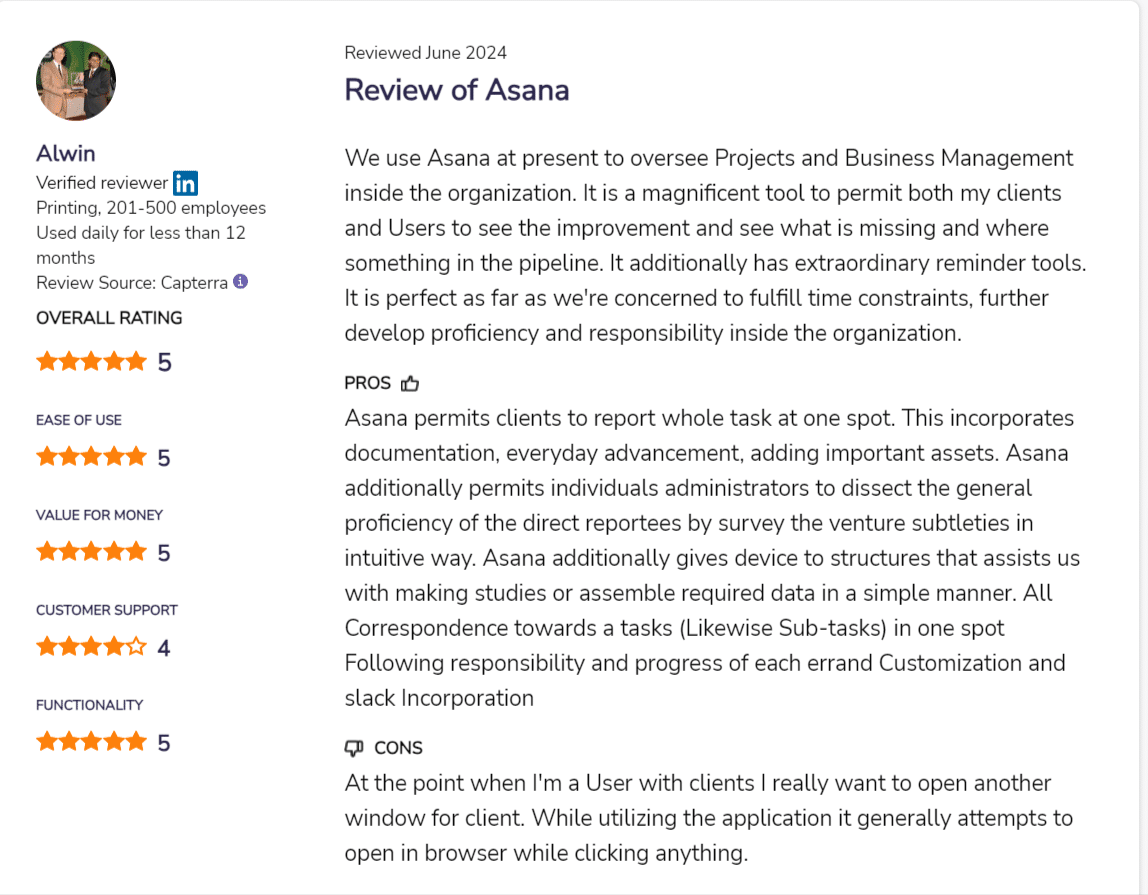 Review Asana