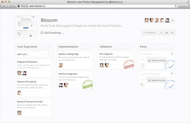 Blossom is a project-tracking tool built for distributed companie