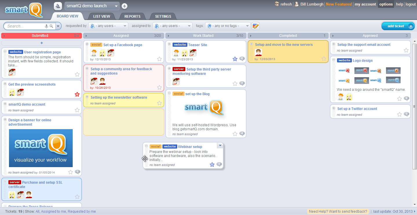 SmartQ allows you to easily distribute work