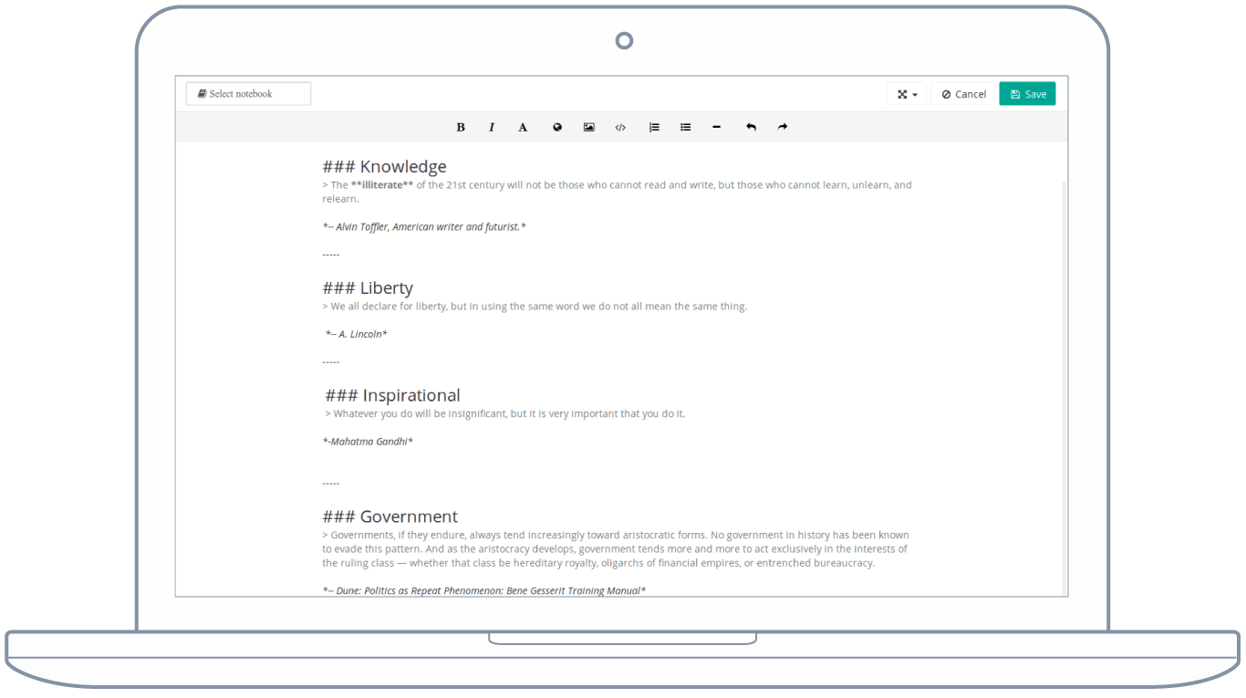 Laverna Evernote alternative