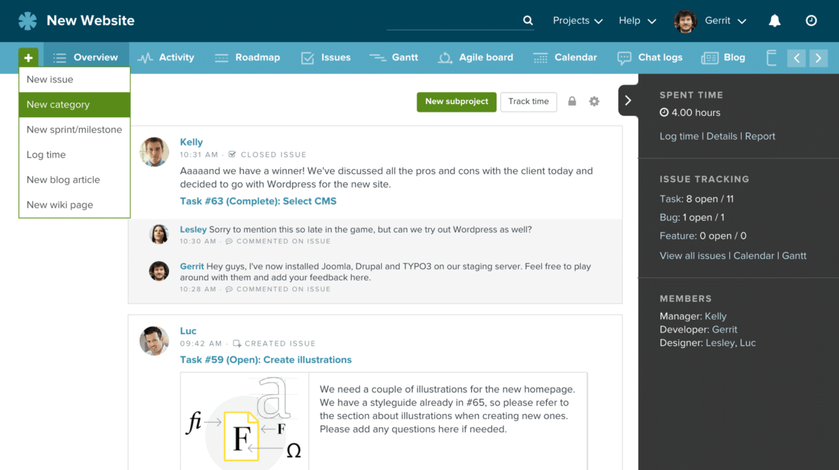 Planio screenshot