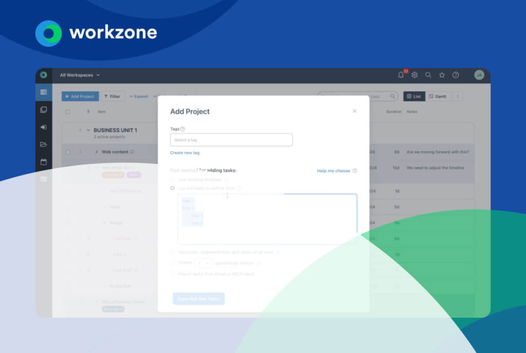 New user webinar project creator