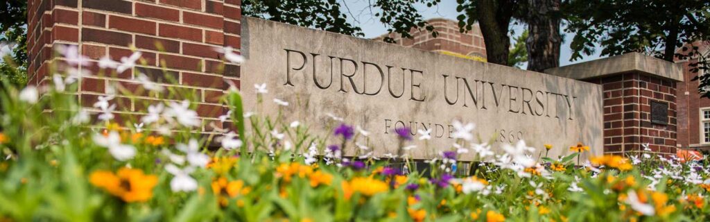 Purdue University's sign