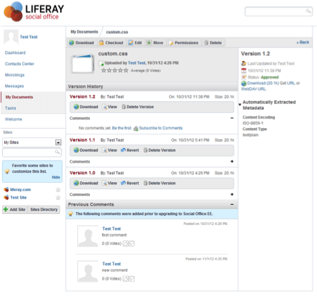 Liferay social office
