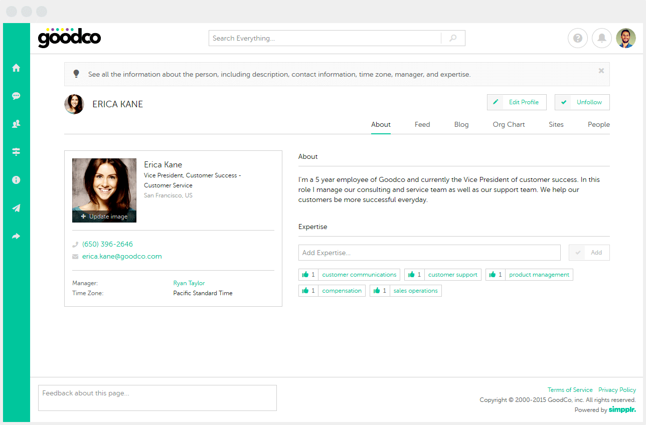 Simpplr is a more formal alternative to Slack