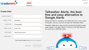 Talkwalker-alerts is a good google alert alternative as a Competitor website analysis tools