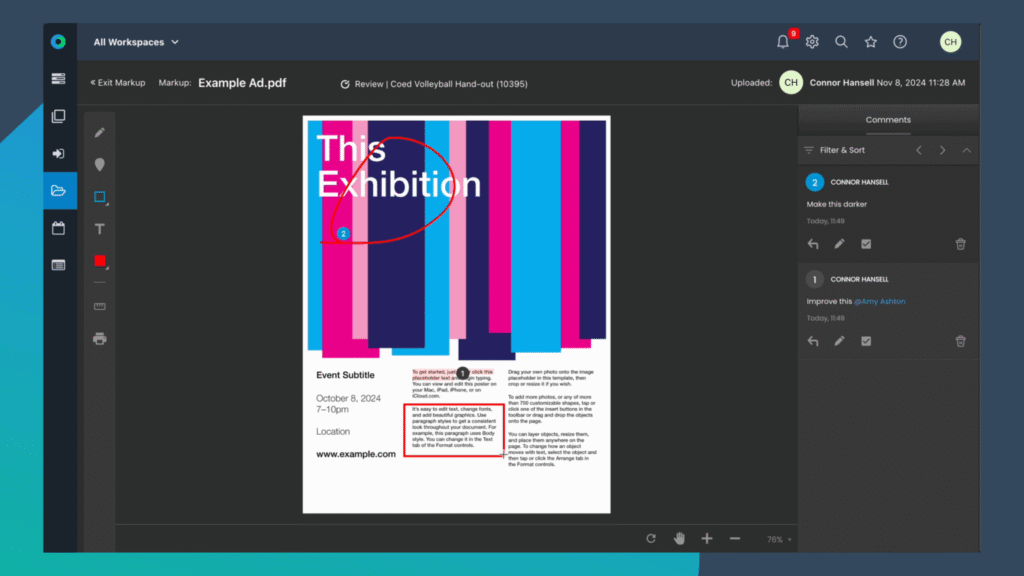marketing project management software with proofing