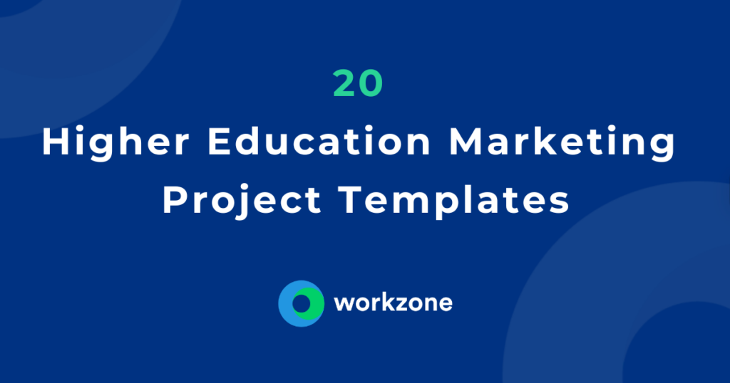 Higher Education Marketing Project Templates