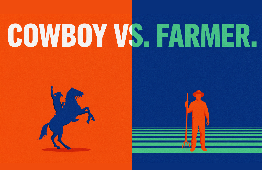 cowboy vs farmer hero culture