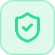 A shield icon with a checkmark in the center.