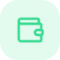 Green wallet icon.