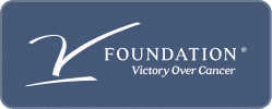 V Foundation for Cancer Research logo.