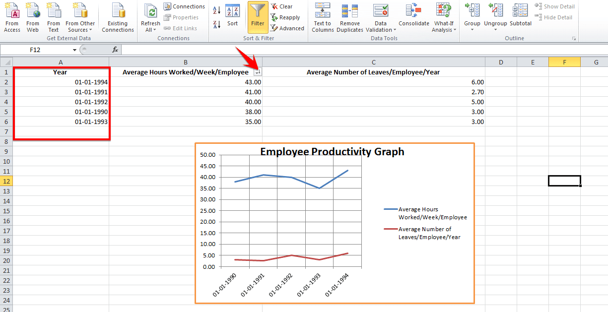 how to make a graph presentation in excel