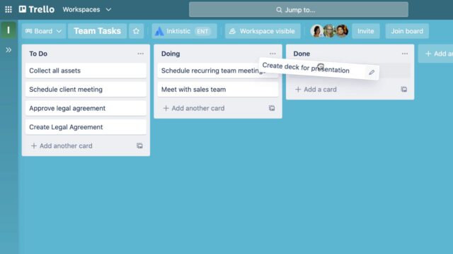 Trello dashboard that's highlighting it being an alternative to microsoft project