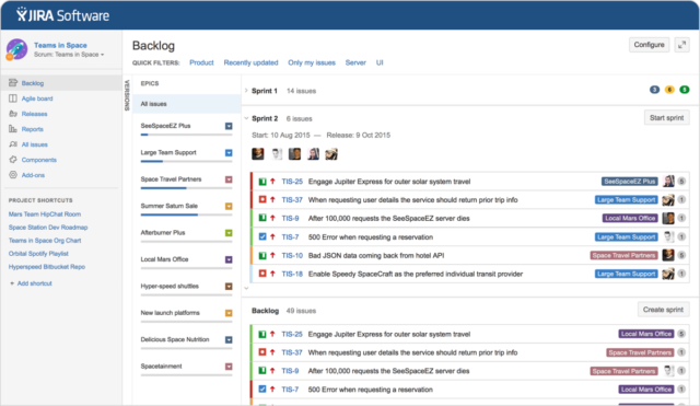 asana alternatives jira screenshot