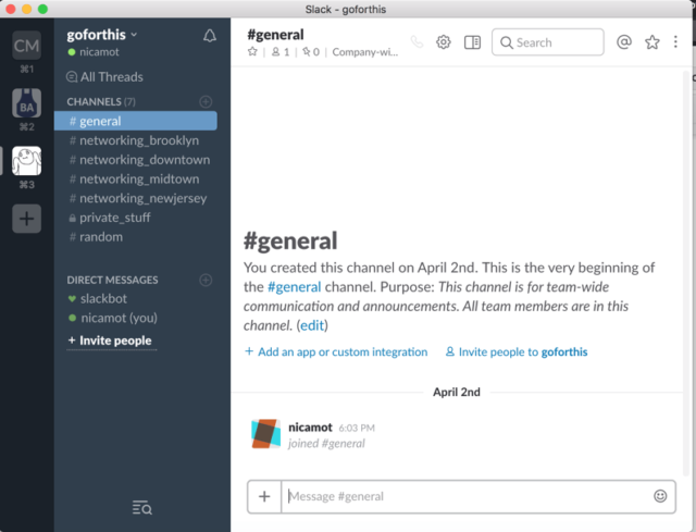 asana alternatives slack screenshot