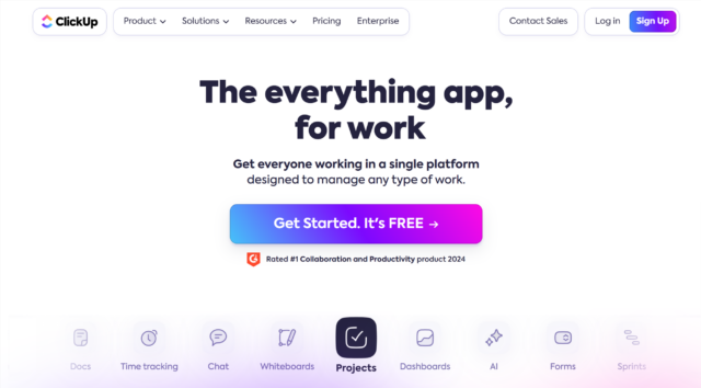 Clickup website