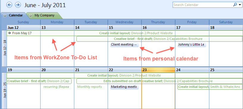 iCal calendar