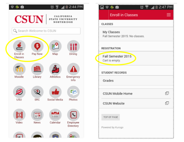 higher ed mobile app - california state northridge