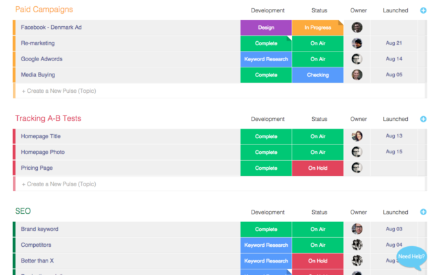 teamwork project alternatives -- dapulse project management