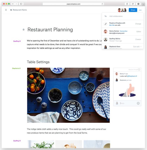 Dropbox Paper as Evernote Alternative collaboration tools for notes