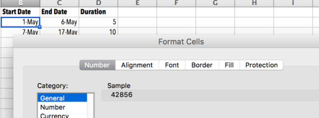 how to make a gantt chart - format cells