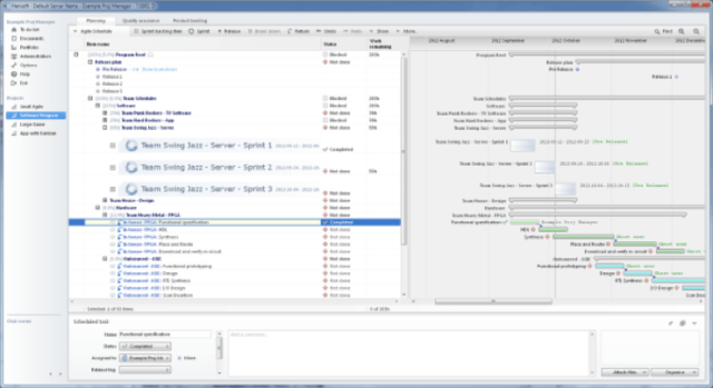 gantt chart software hansoft