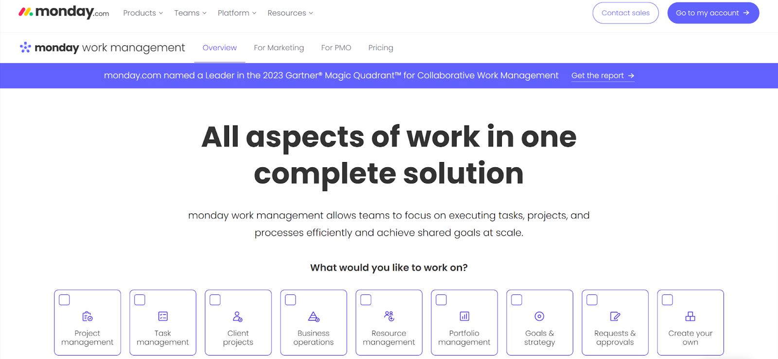 Monday.com homepage