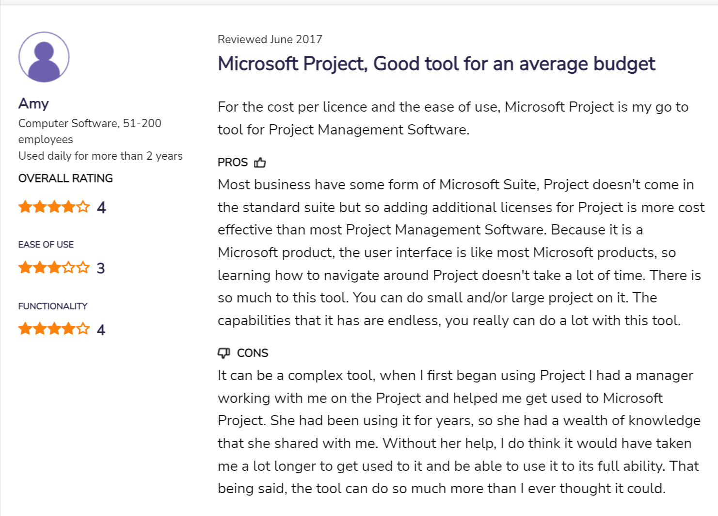 Microsoft Project Review