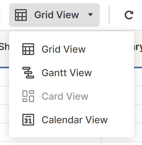 Smartsheet task display views