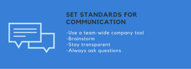 improve team productivity set standards for communication